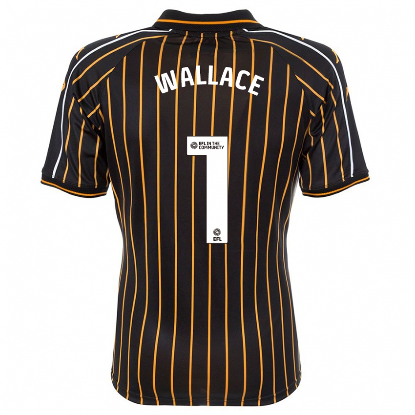 גברים Abbi Wallace #1 לבן שחור הרחק ג'רזי 2025/26 חולצה קצרה