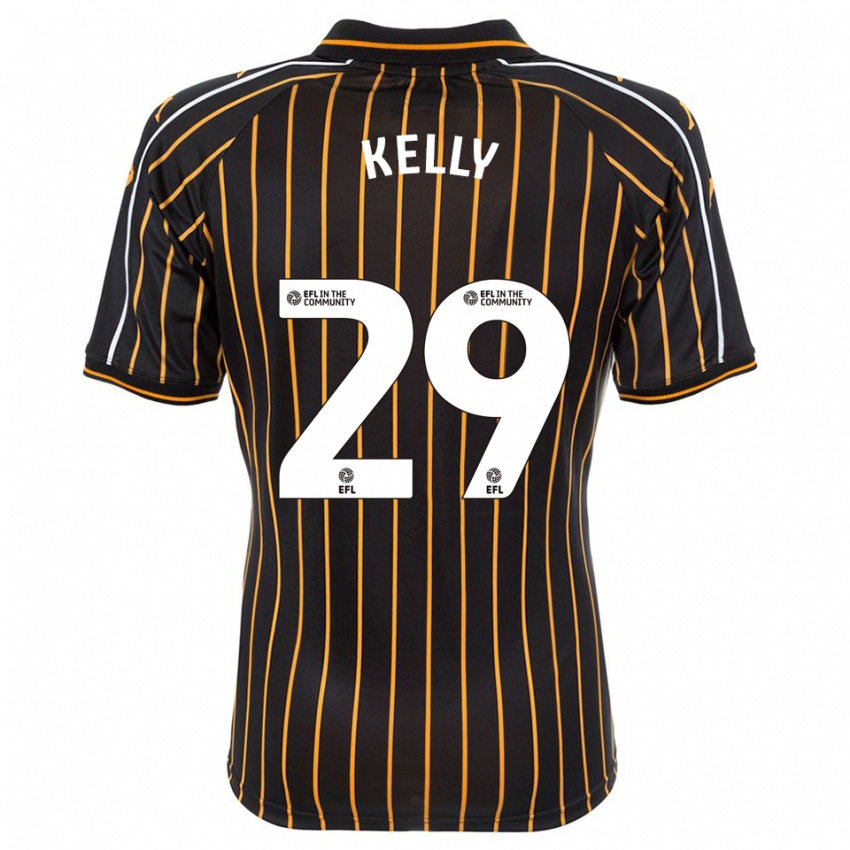 גברים Ace Kelly #29 לבן שחור הרחק ג'רזי 2025/26 חולצה קצרה