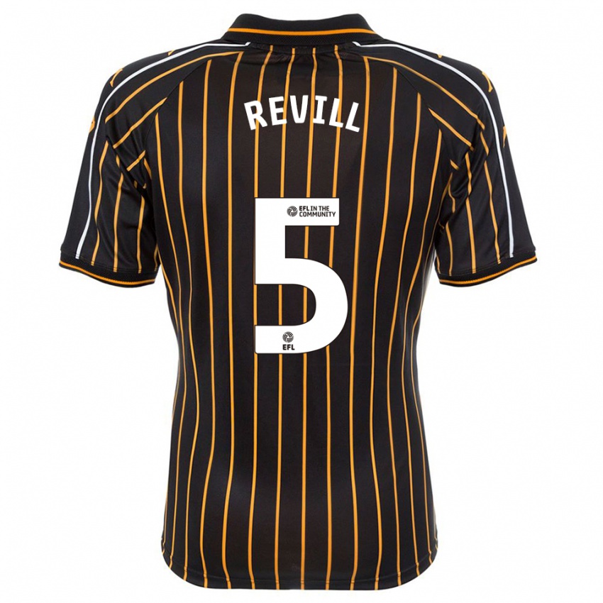 גברים Harry Revill #5 לבן שחור הרחק ג'רזי 2025/26 חולצה קצרה