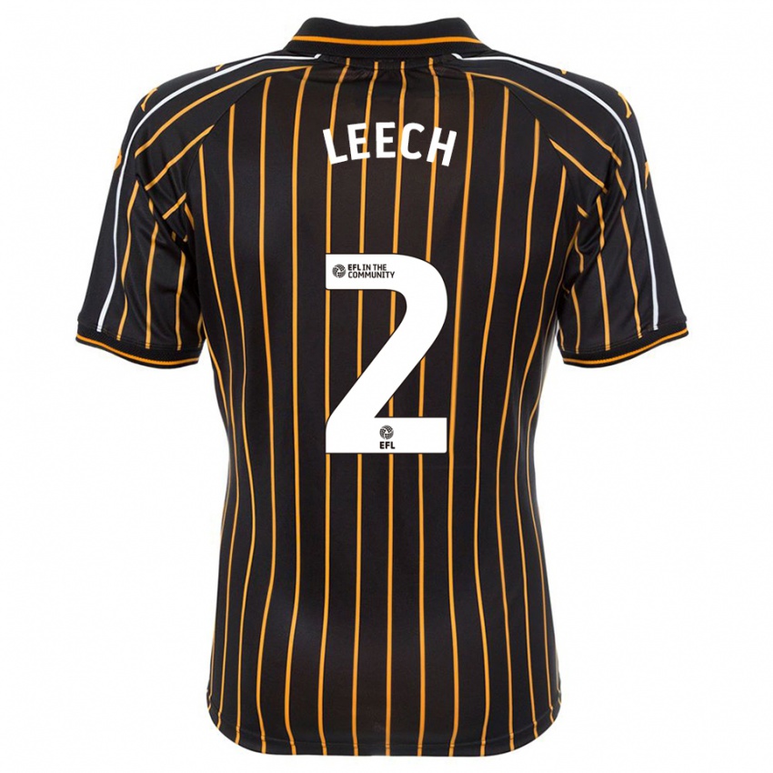 גברים Rory Leech #2 לבן שחור הרחק ג'רזי 2025/26 חולצה קצרה