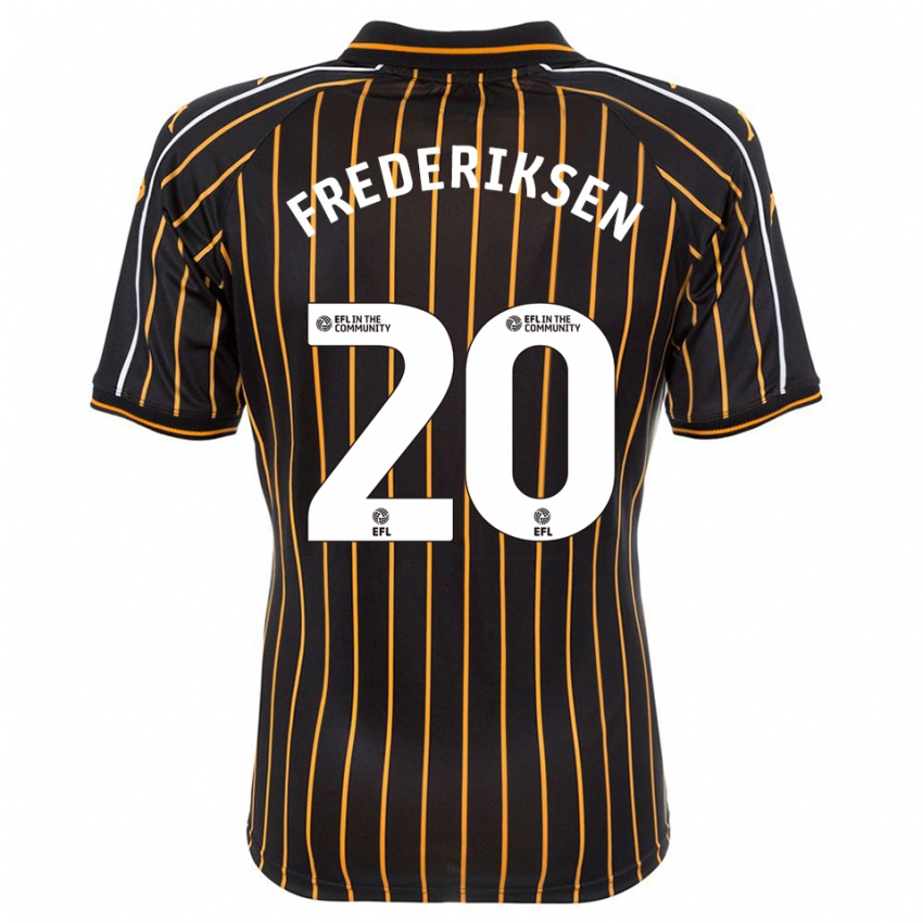 גברים Abbey Frederiksen #20 לבן שחור הרחק ג'רזי 2025/26 חולצה קצרה