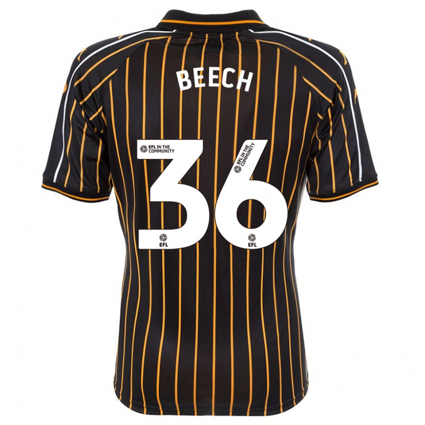 גברים Amy Beech #36 לבן שחור הרחק ג'רזי 2025/26 חולצה קצרה