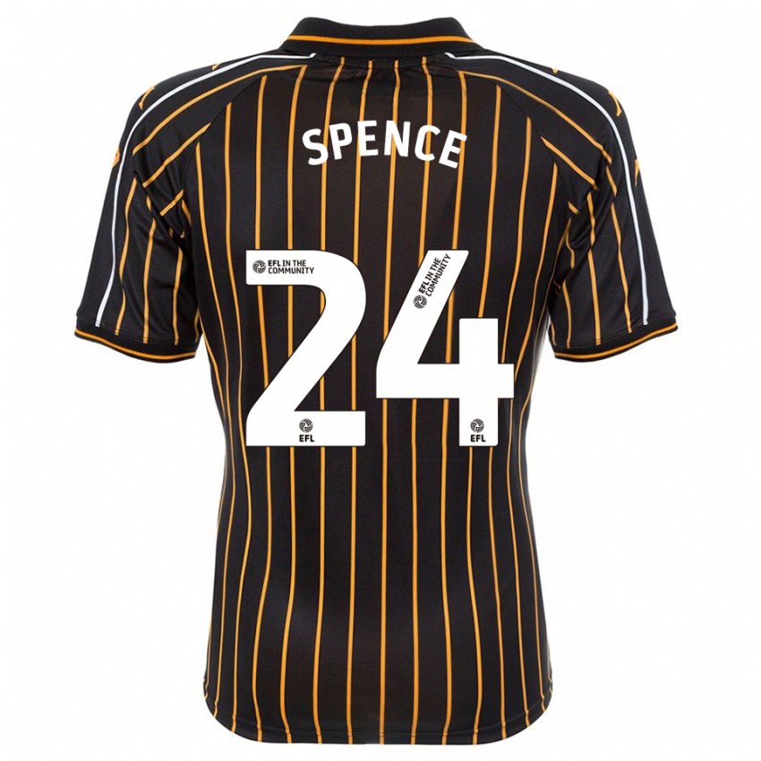 גברים Emily Spence #24 לבן שחור הרחק ג'רזי 2025/26 חולצה קצרה גברים Emily Spence #24 לבן שחור הרחק ג'רזי 2025/26 חולצה קצרה