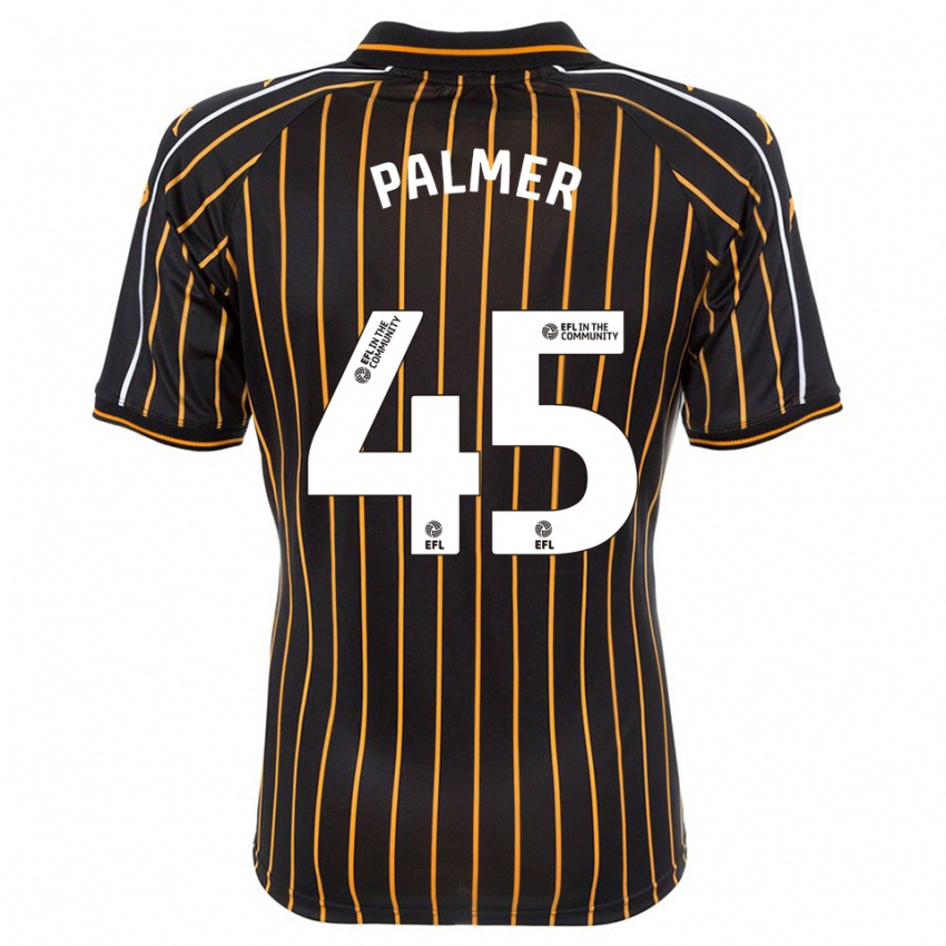 גברים קייסי פאלמר #45 לבן שחור הרחק ג'רזי 2025/26 חולצה קצרה