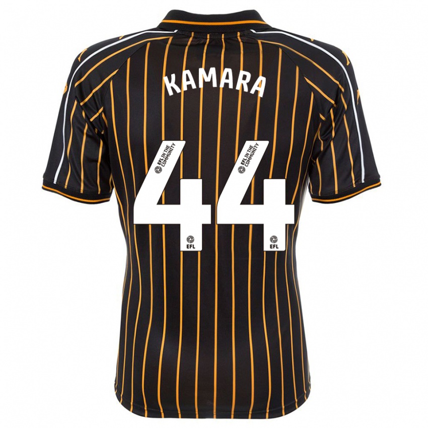 גברים אבו קמארה #44 לבן שחור הרחק ג'רזי 2025/26 חולצה קצרה