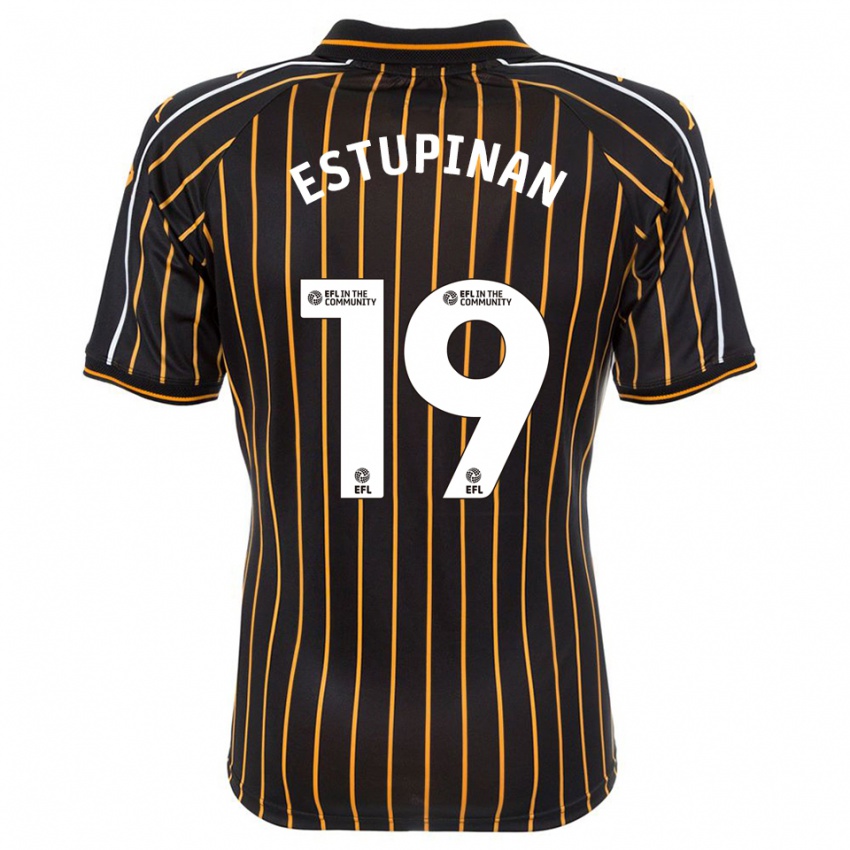 גברים אוסקר אסטופיניאן #19 לבן שחור הרחק ג'רזי 2025/26 חולצה קצרה