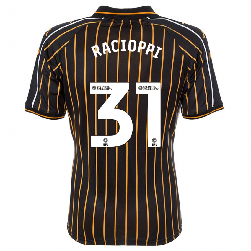 גברים אנתוני ראקיופי #31 לבן שחור הרחק ג'רזי 2025/26 חולצה קצרה