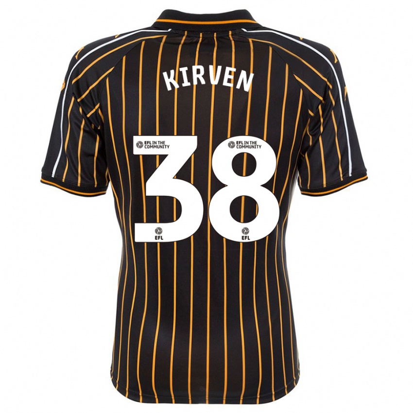 גברים Tess Kirven #38 לבן שחור הרחק ג'רזי 2025/26 חולצה קצרה