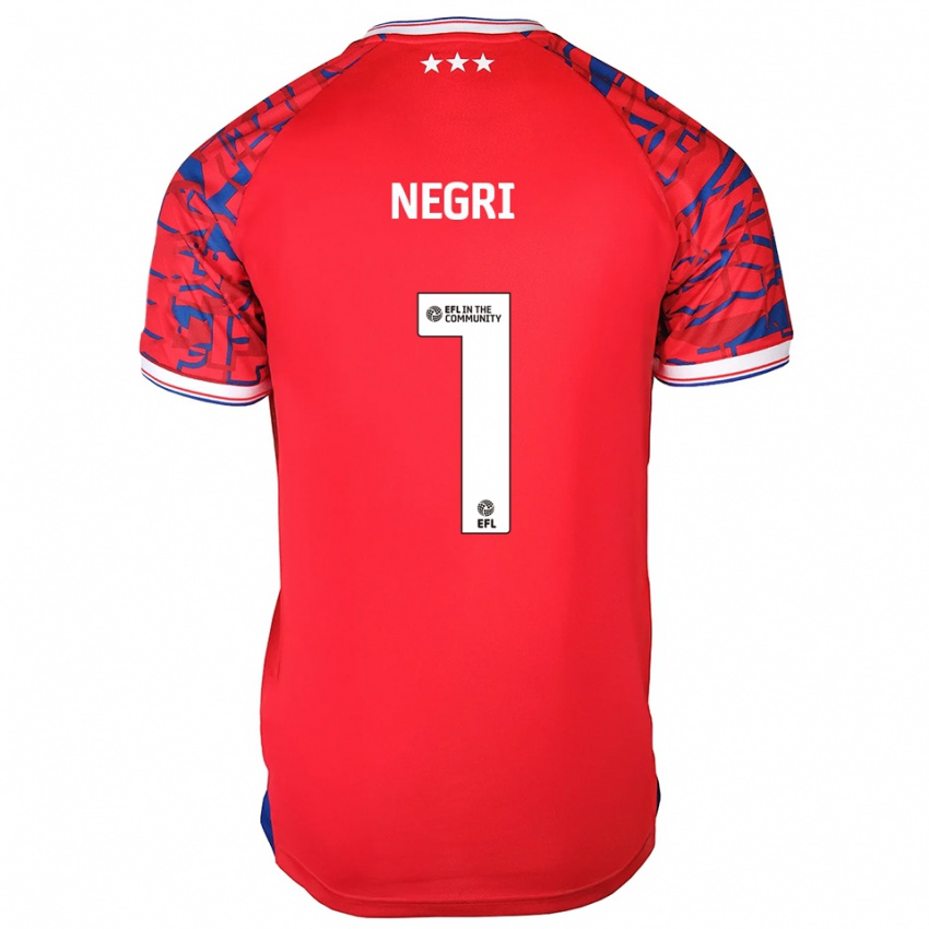 גברים נטליה ריי נגרי #1 אדום כחול הרחק ג'רזי 2025/26 חולצה קצרה