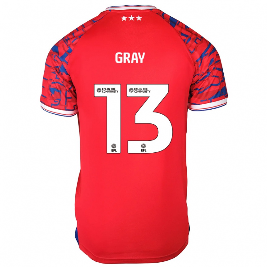 גברים הנרי גריי #13 אדום כחול הרחק ג'רזי 2025/26 חולצה קצרה