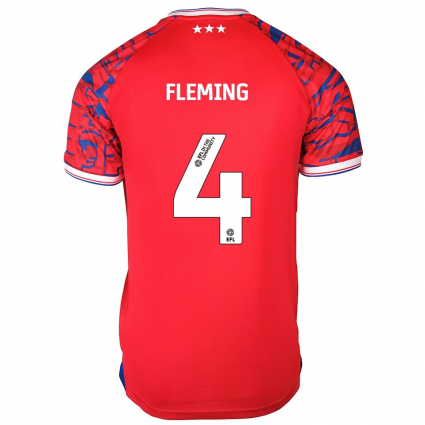 גברים Charlotte Fleming #4 אדום כחול הרחק ג'רזי 2025/26 חולצה קצרה