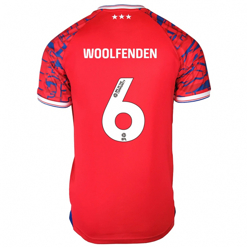 גברים לוק ווולפנדן #6 אדום כחול הרחק ג'רזי 2025/26 חולצה קצרה