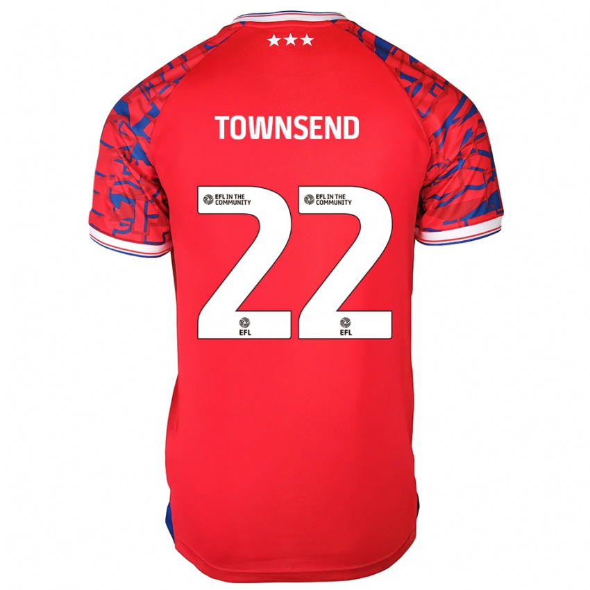 גברים קונור טאונסנד #22 אדום כחול הרחק ג'רזי 2025/26 חולצה קצרה