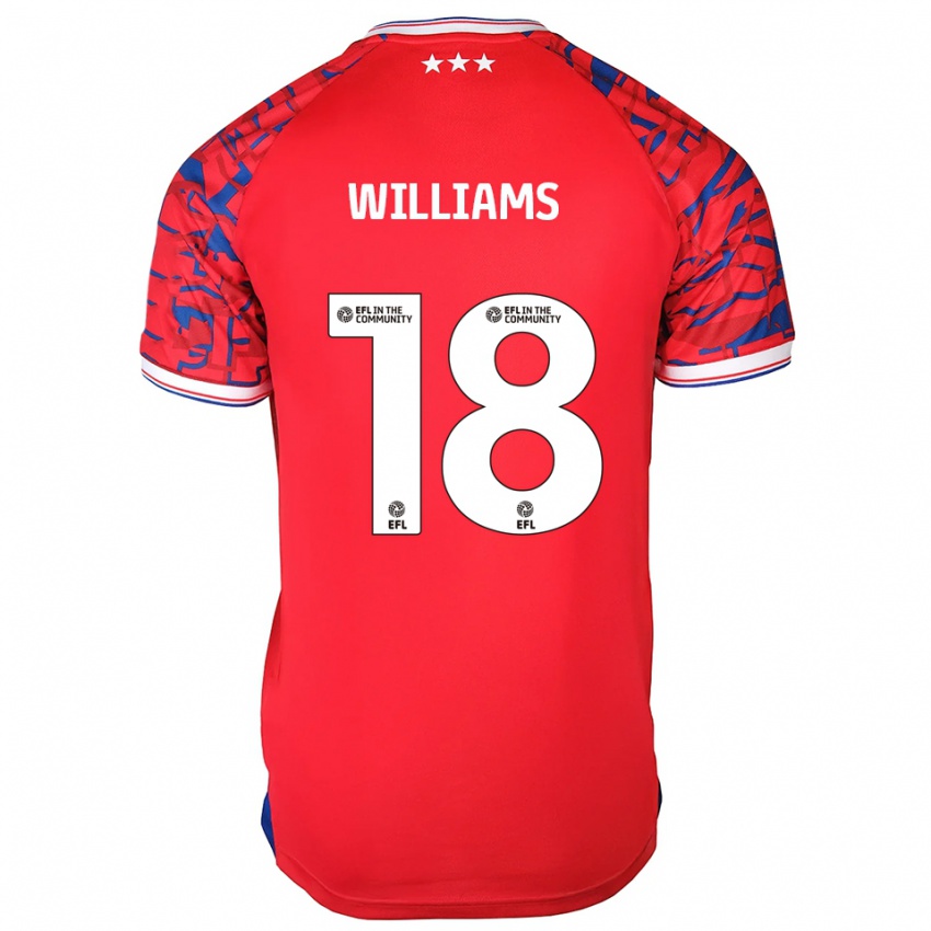 גברים ברנדון ויליאמס #18 אדום כחול הרחק ג'רזי 2025/26 חולצה קצרה