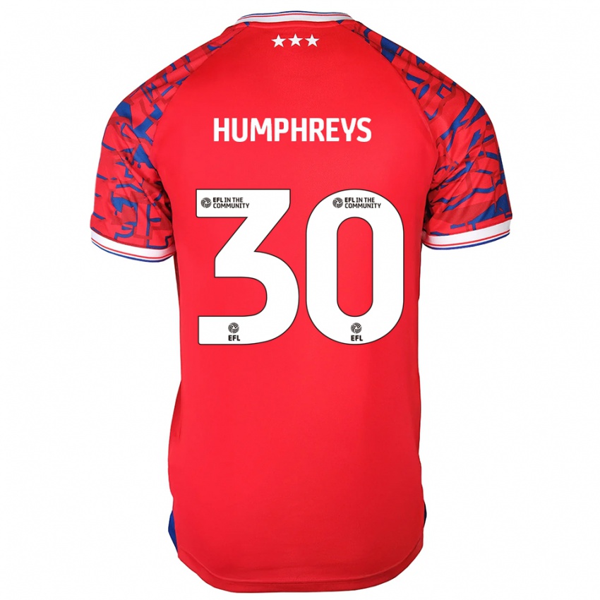 גברים קמרון האמפריז #30 אדום כחול הרחק ג'רזי 2025/26 חולצה קצרה