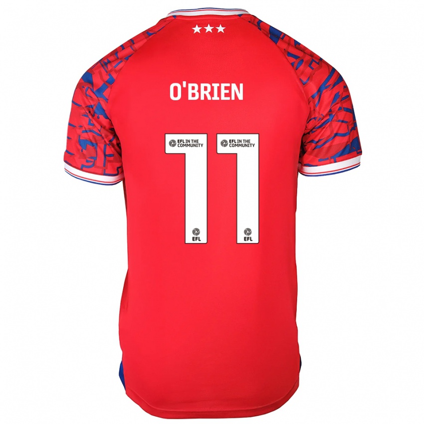 גברים לוסי אובריאן #11 אדום כחול הרחק ג'רזי 2025/26 חולצה קצרה