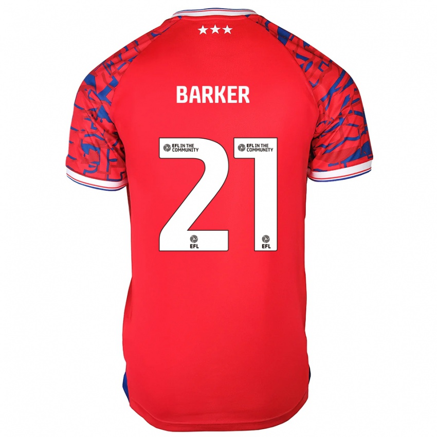גברים מייסי בארקר #21 אדום כחול הרחק ג'רזי 2025/26 חולצה קצרה