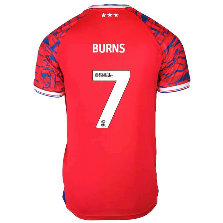 גברים ווס ברנס #7 אדום כחול הרחק ג'רזי 2025/26 חולצה קצרה