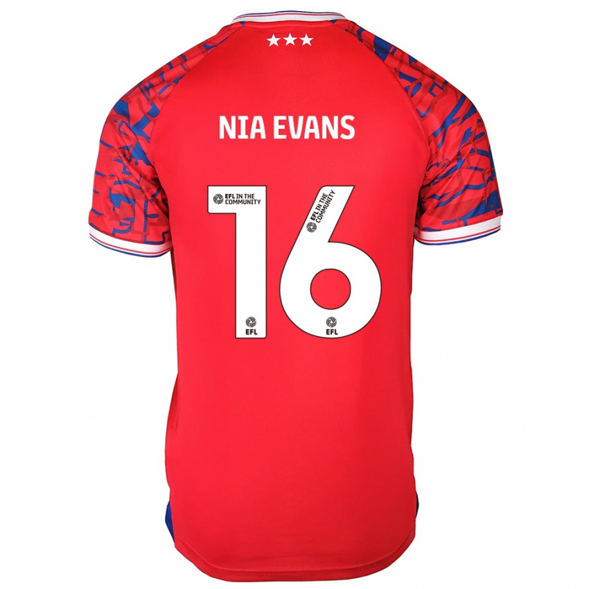 גברים ניה אוונס #16 אדום כחול הרחק ג'רזי 2025/26 חולצה קצרה