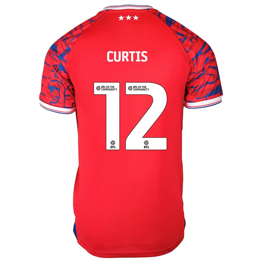 גברים הנרי קרטיס #12 אדום כחול הרחק ג'רזי 2025/26 חולצה קצרה