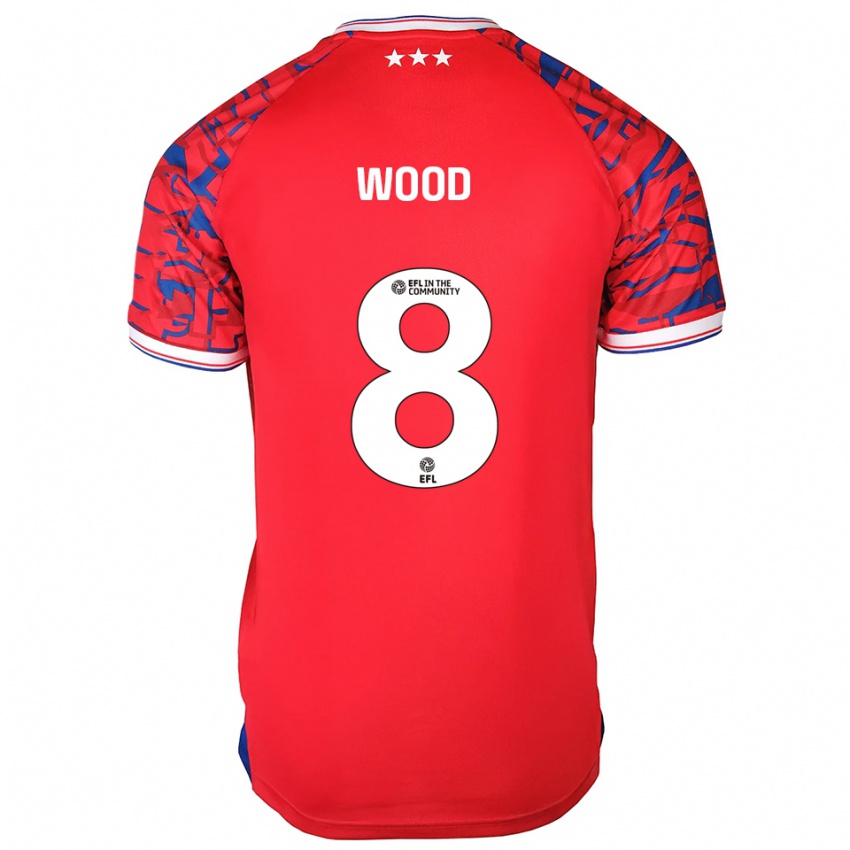 גברים Charlie Wood #8 אדום כחול הרחק ג'רזי 2025/26 חולצה קצרה