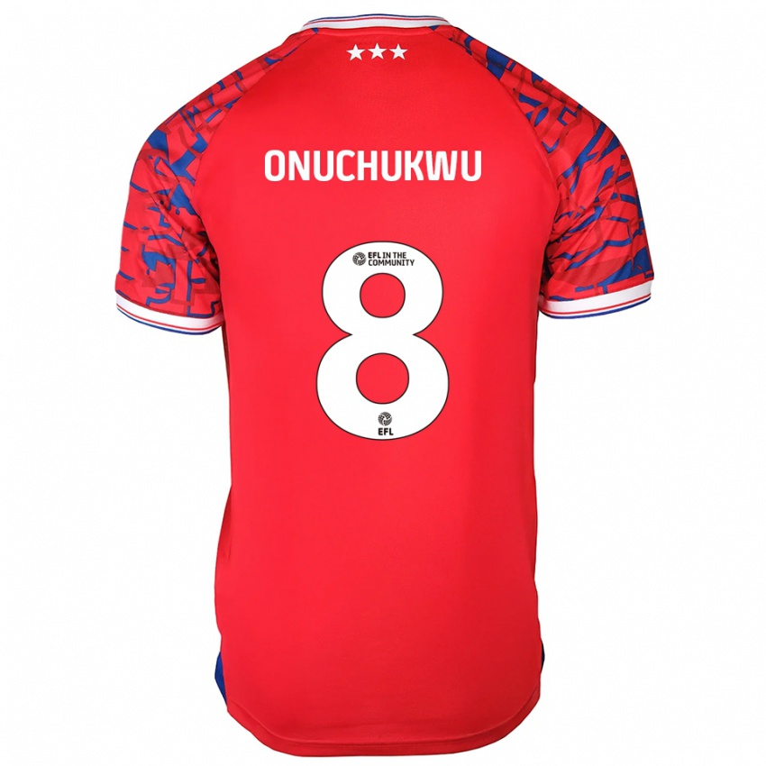 גברים Abube Onuchukwu #8 אדום כחול הרחק ג'רזי 2025/26 חולצה קצרה