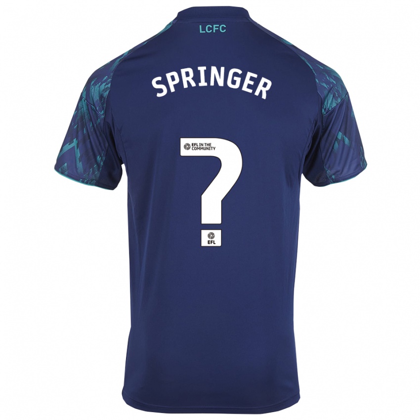 גברים Jahquan Springer #0 כחול נייבי ירוק לבן הרחק ג'רזי 2025/26 חולצה קצרה