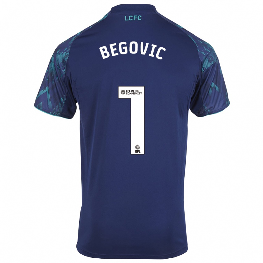 גברים אסמיר בגוביץ' #1 כחול נייבי ירוק לבן הרחק ג'רזי 2025/26 חולצה קצרה