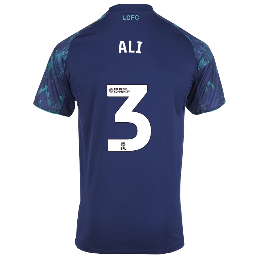 גברים מירסאד עלי #3 כחול נייבי ירוק לבן הרחק ג'רזי 2025/26 חולצה קצרה
