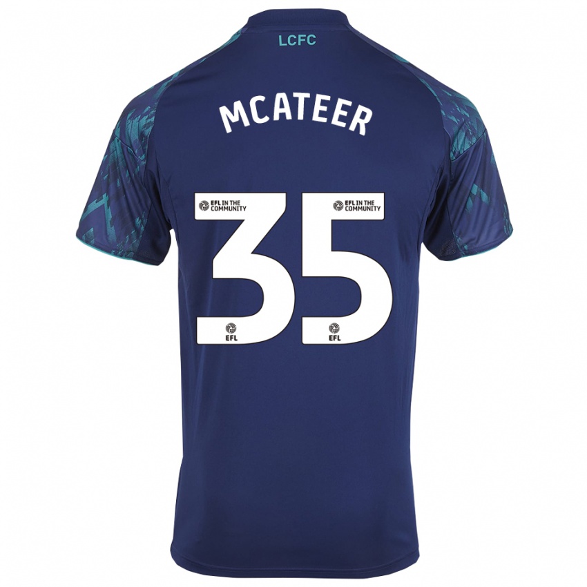 גברים קייסי מק'אטר #35 כחול נייבי ירוק לבן הרחק ג'רזי 2025/26 חולצה קצרה