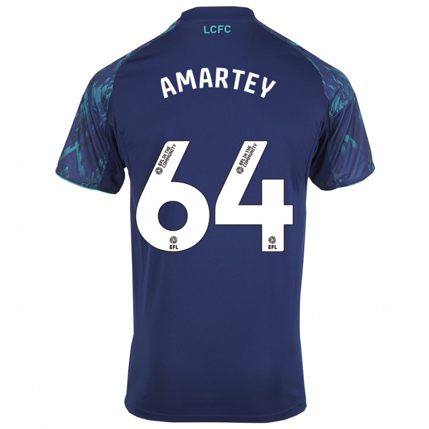 גברים בובי אמרטי #64 כחול נייבי ירוק לבן הרחק ג'רזי 2025/26 חולצה קצרה