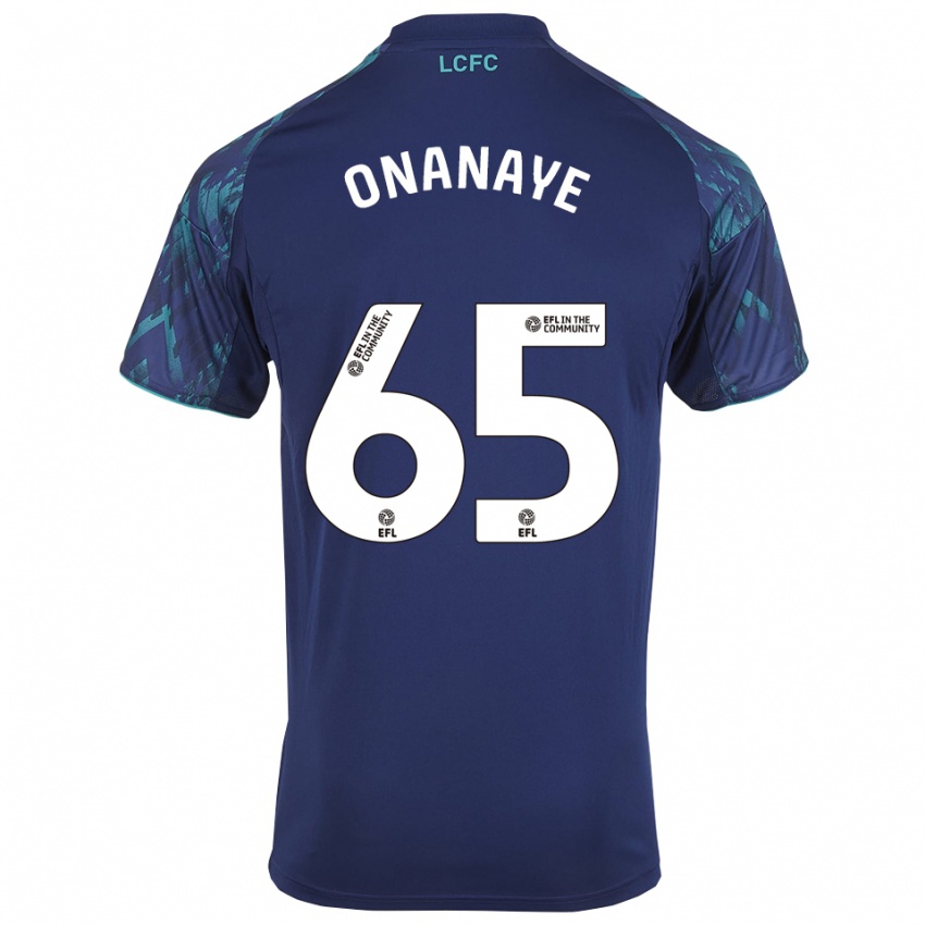 גברים טובי אונאנה #65 כחול נייבי ירוק לבן הרחק ג'רזי 2025/26 חולצה קצרה