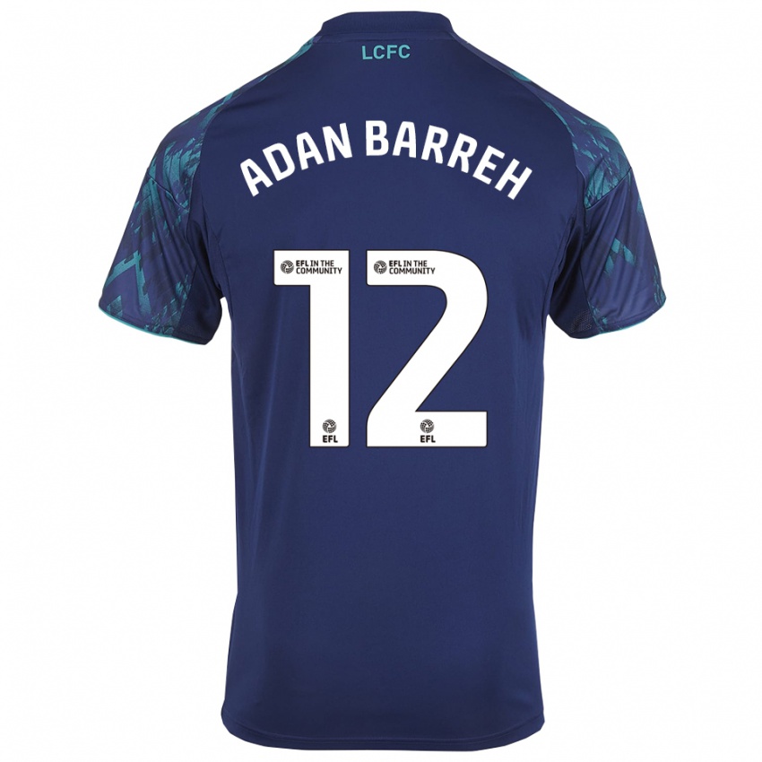 גברים חסן אדאן בארה #12 כחול נייבי ירוק לבן הרחק ג'רזי 2025/26 חולצה קצרה