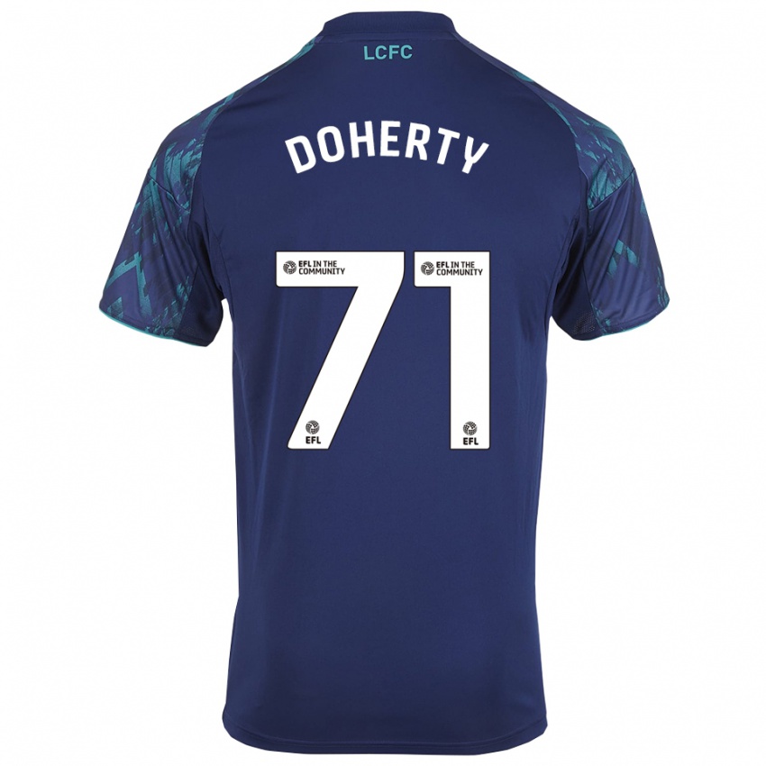 גברים Arlo Doherty #71 כחול נייבי ירוק לבן הרחק ג'רזי 2025/26 חולצה קצרה