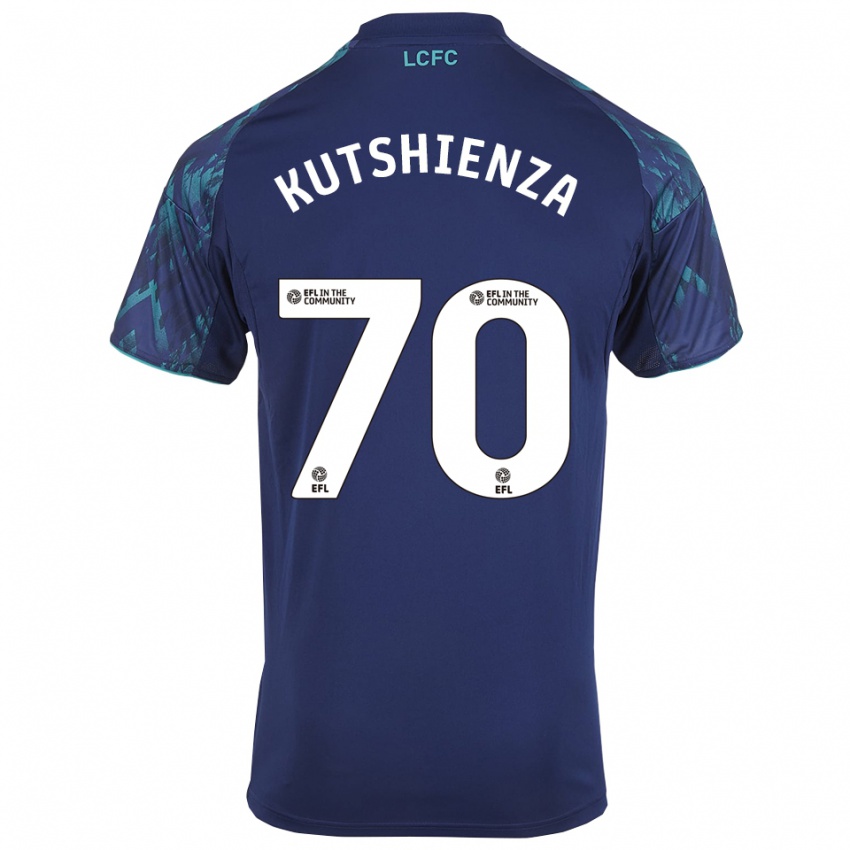 גברים Jesper Kutshienza #70 כחול נייבי ירוק לבן הרחק ג'רזי 2025/26 חולצה קצרה