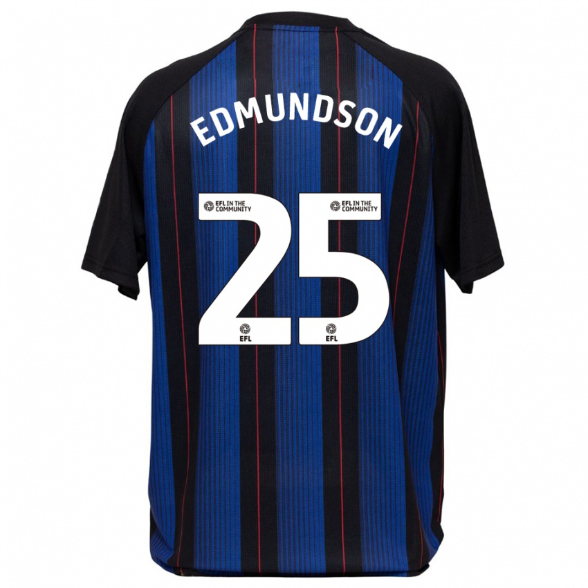 גברים ג'ורג' אדמונדסון #25 כחול שחור הרחק ג'רזי 2025/26 חולצה קצרה