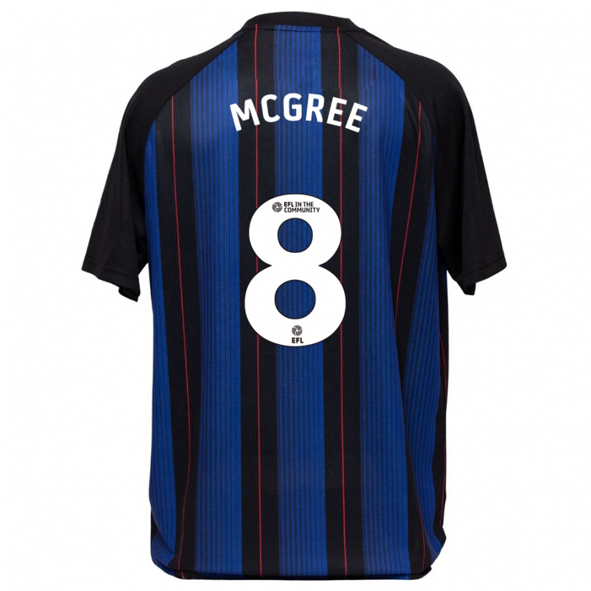 גברים ריילי מק'גריי #8 כחול שחור הרחק ג'רזי 2025/26 חולצה קצרה