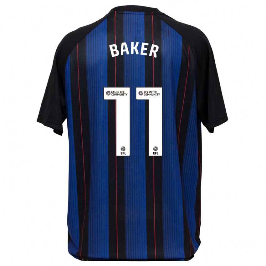 גברים אלה בייקר #11 כחול שחור הרחק ג'רזי 2025/26 חולצה קצרה