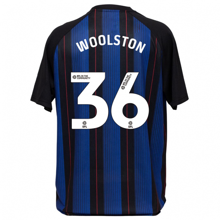 גברים לוק ג׳יימס וולסטו #36 כחול שחור הרחק ג'רזי 2025/26 חולצה קצרה