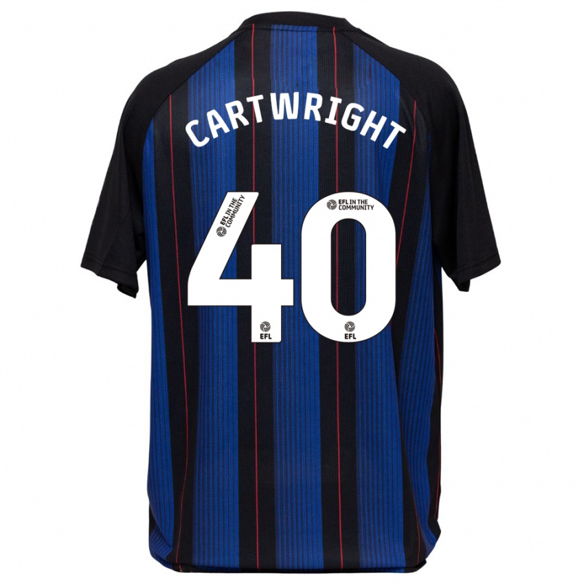 גברים פין קרטרייט #40 כחול שחור הרחק ג'רזי 2025/26 חולצה קצרה