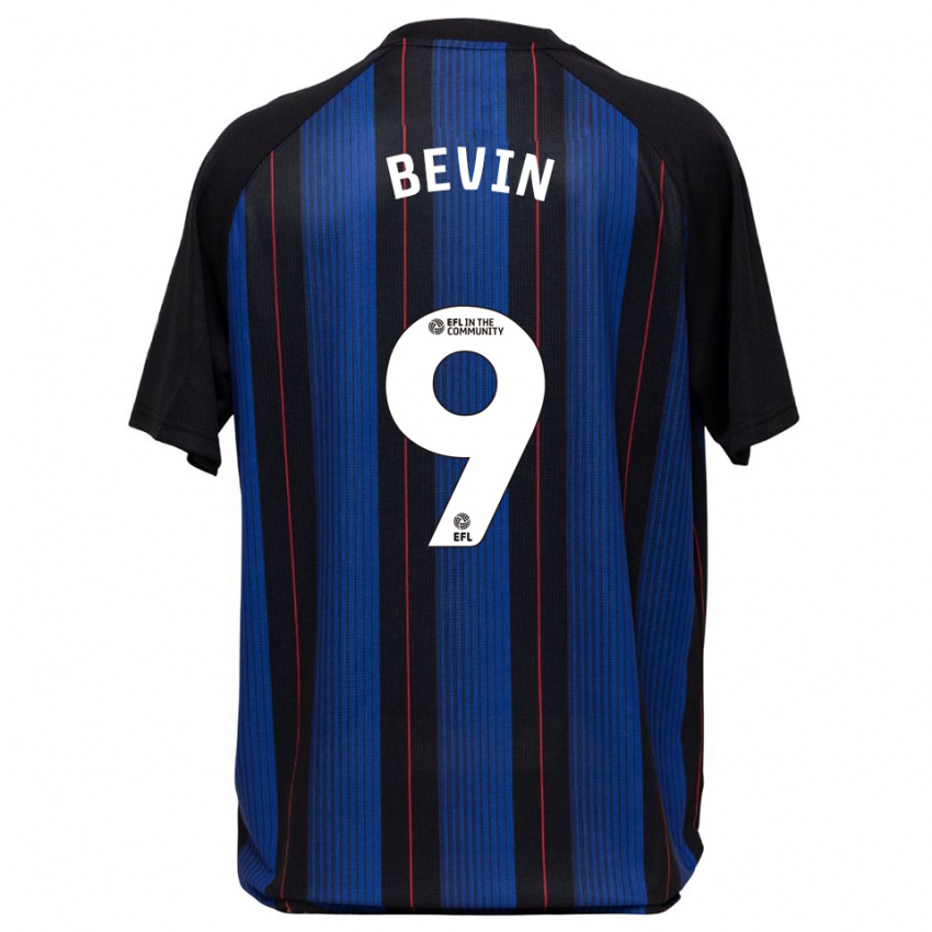 גברים Leandro Bevin #9 כחול שחור הרחק ג'רזי 2025/26 חולצה קצרה