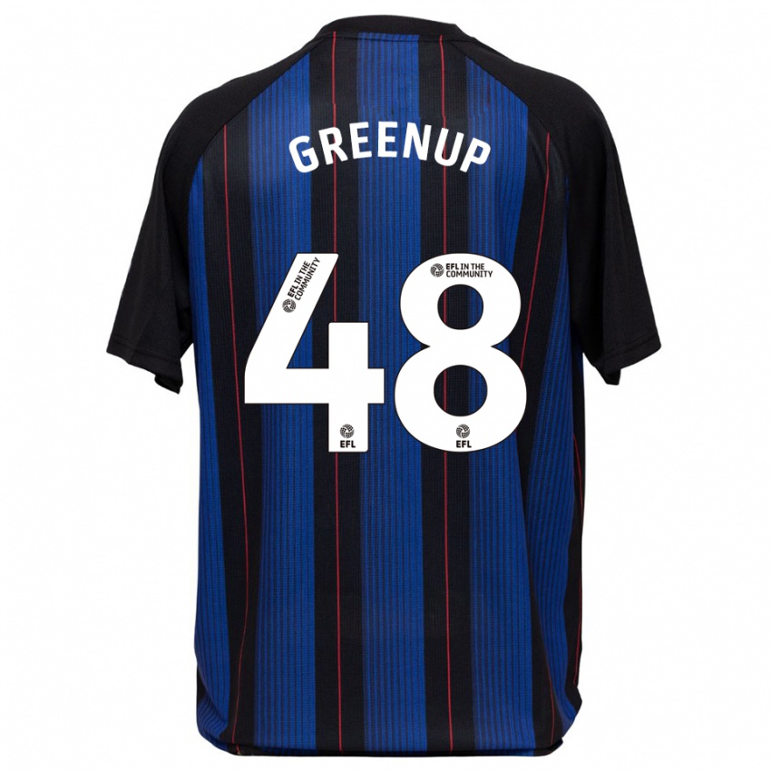 גברים Isaac Greenup #48 כחול שחור הרחק ג'רזי 2025/26 חולצה קצרה