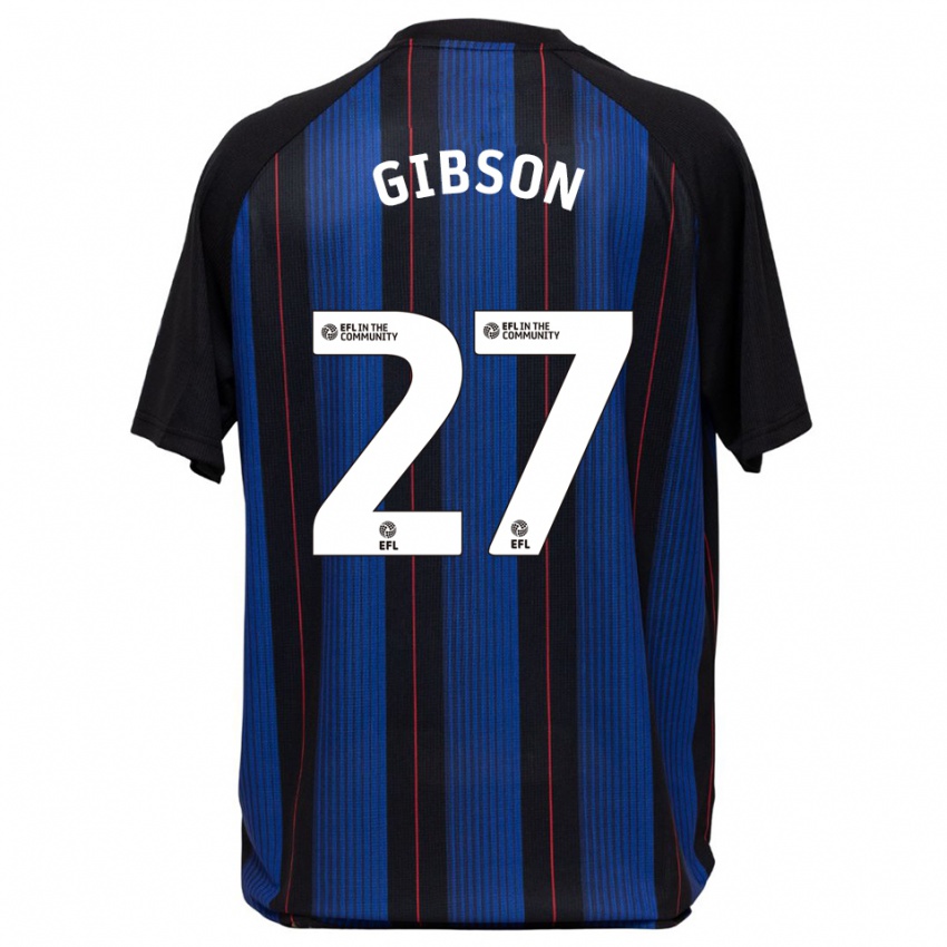 גברים Georgia Gibson #27 כחול שחור הרחק ג'רזי 2025/26 חולצה קצרה