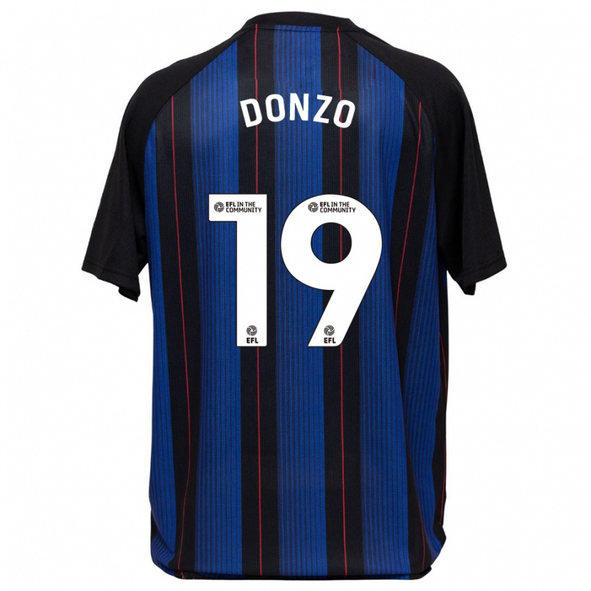 גברים ג'ולי דונזו #19 כחול שחור הרחק ג'רזי 2025/26 חולצה קצרה