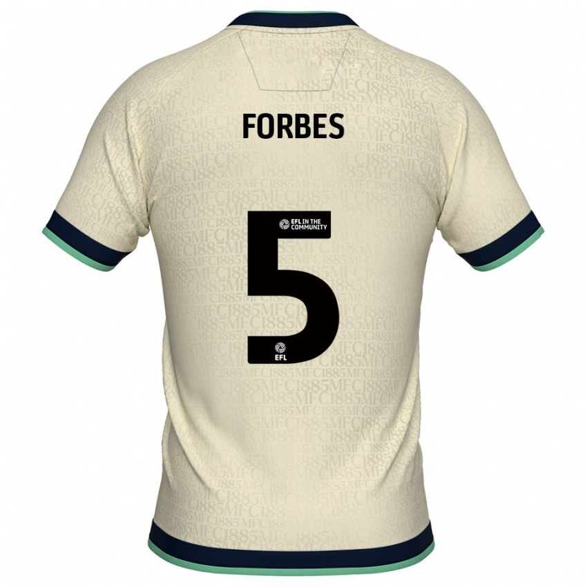 גברים Dean Forbes #5 שמפניה כחול נייבי הרחק ג'רזי 2025/26 חולצה קצרה