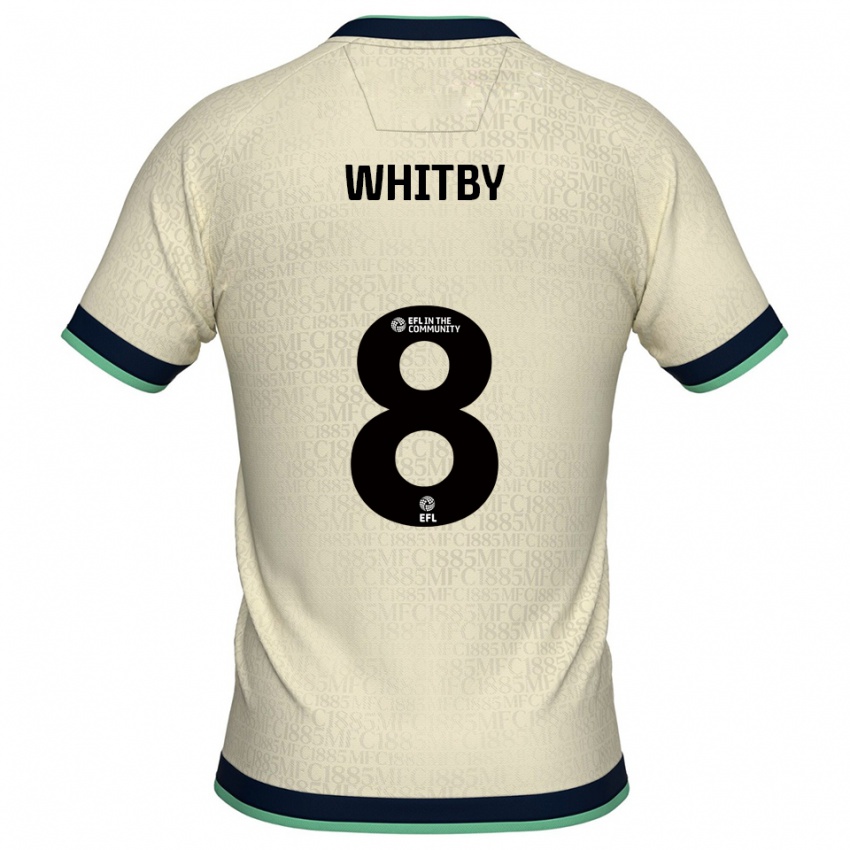 גברים Oliver Whitby #8 שמפניה כחול נייבי הרחק ג'רזי 2025/26 חולצה קצרה