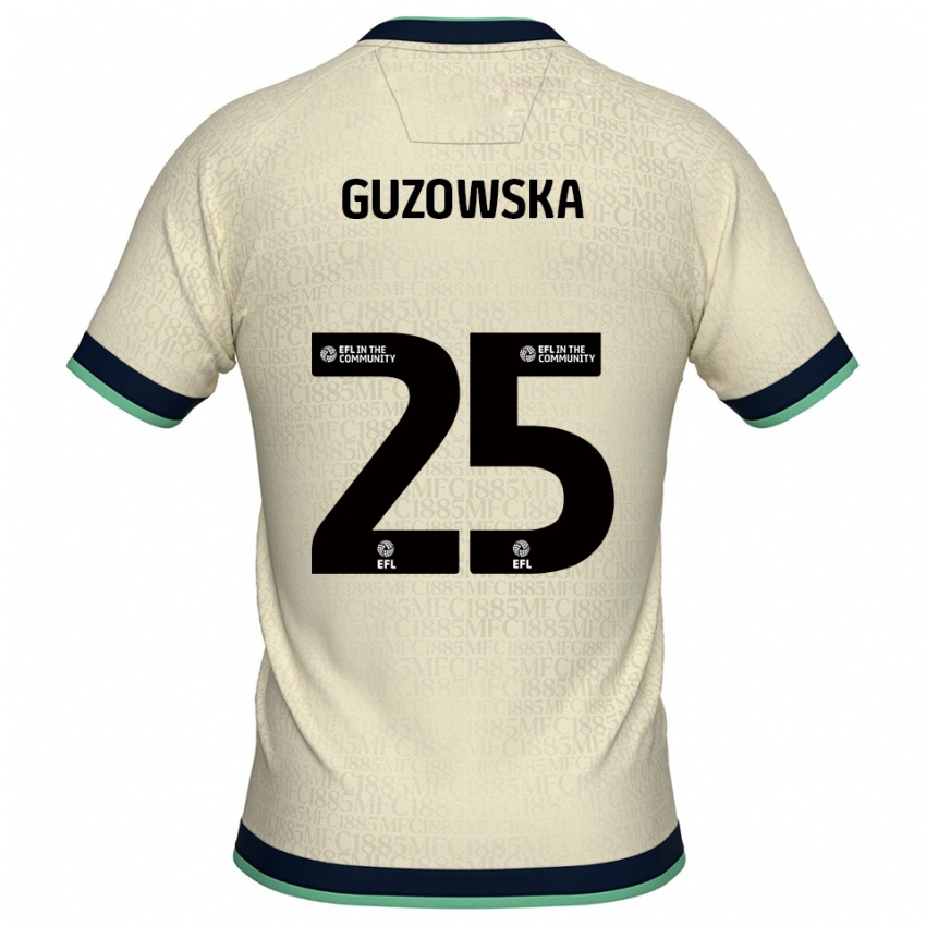 גברים שרה גוזובסקה #25 שמפניה כחול נייבי הרחק ג'רזי 2025/26 חולצה קצרה