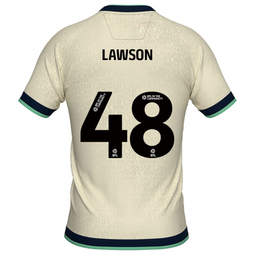 גברים Sha'mar Lawson #48 שמפניה כחול נייבי הרחק ג'רזי 2025/26 חולצה קצרה