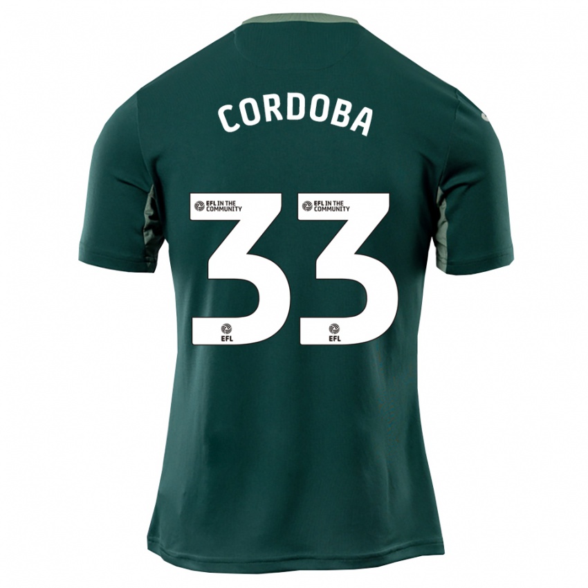 גברים חוסה קורדובה #33 ירוק לבן סגול הרחק ג'רזי 2025/26 חולצה קצרה