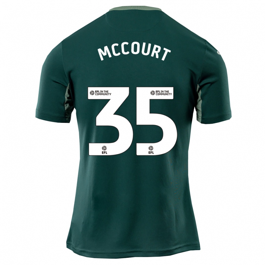 גברים גלן מק'קורט #35 ירוק לבן סגול הרחק ג'רזי 2025/26 חולצה קצרה